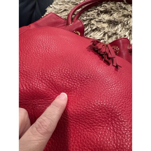 Michael Kors Camden large bag in red pebbled leather - Picture 2 of 8